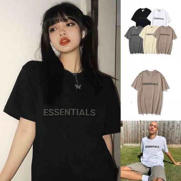 double thread essential three dimensional letter short sleeve t shirt european loose round neck men's and women's bottom shirt pre, White;black
double thread essential three dimensional letter short sleeve t shirt european loose round neck men's and women's bottom shirt pre, White;black