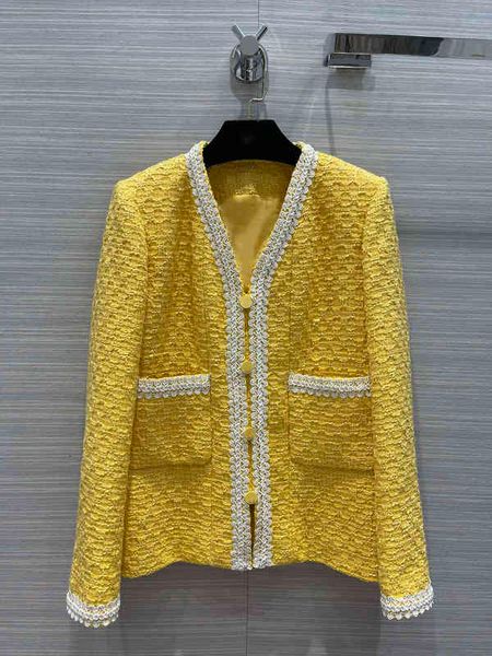 women's fur faux high version goods in spring and summer of fragrance middle ancient lady fashionable thin yellow little coat female, Black
women's fur faux high version goods in spring and summer of fragrance middle ancient lady fashionable thin yellow little coat female, Black