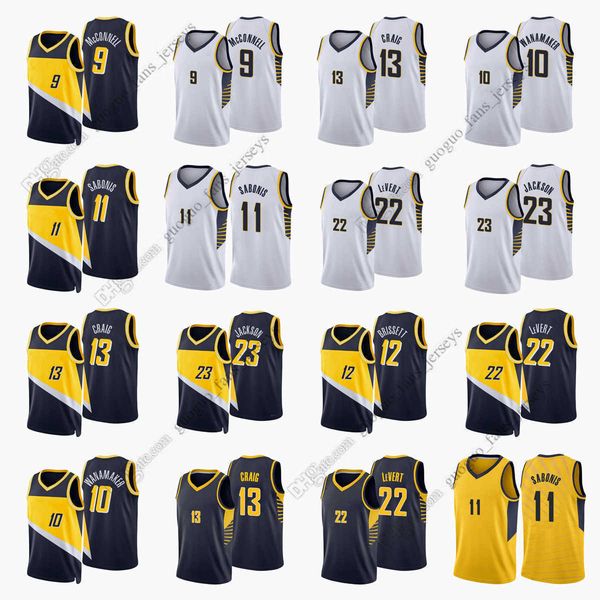 custom printed 2022 new city basketball jerseys 9 mcconnell 10 wanamaker 11 sabonis 13 craig 22 levert 23 jackson white black yellowjersey s, Black;red
custom printed 2022 new city basketball jerseys 9 mcconnell 10 wanamaker 11 sabonis 13 craig 22 levert 23 jackson white black yellowjersey s, Black;red