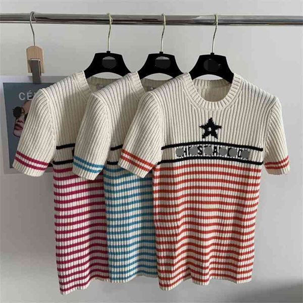 women's sweaters d family summer product small fragrance color contrast stripe five pointed star letter hook flower round neck knitted, White;black
women's sweaters d family summer product small fragrance color contrast stripe five pointed star letter hook flower round neck knitted, White;black