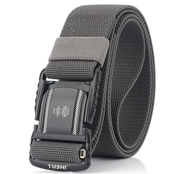 elastic men belt alloy magnetic buckle outdoor working tactical for jeans pants casual stretch overalls male waist 220402, Black;brown
elastic men belt alloy magnetic buckle outdoor working tactical for jeans pants casual stretch overalls male waist 220402, Black;brown
