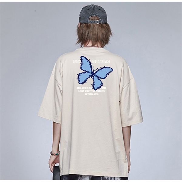 design hip hop streetwear beige men t shirt blue butterfly nature life summer short sleeve cotton loose tees boy 220708, White;black
design hip hop streetwear beige men t shirt blue butterfly nature life summer short sleeve cotton loose tees boy 220708, White;black