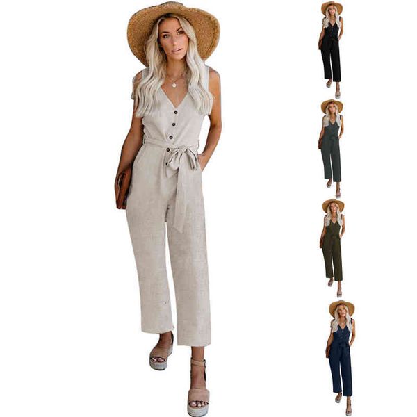 women's jumpsuits & rompers summer bandage solid color leisure wide leg pants waist closing l047, Black;white
women's jumpsuits & rompers summer bandage solid color leisure wide leg pants waist closing l047, Black;white