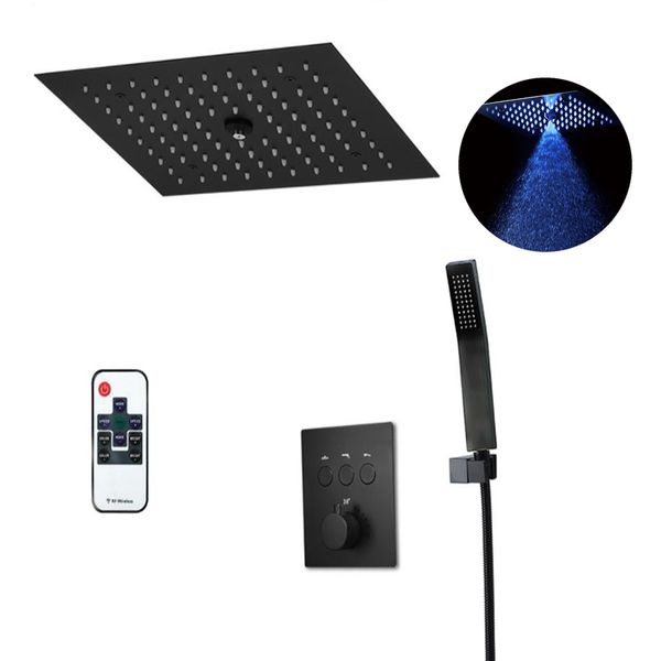 multi function thermostatic shower panel black finish bath system remote control color change rainfall misty ceiling showerhead set with mas
multi function thermostatic shower panel black finish bath system remote control color change rainfall misty ceiling showerhead set with mas