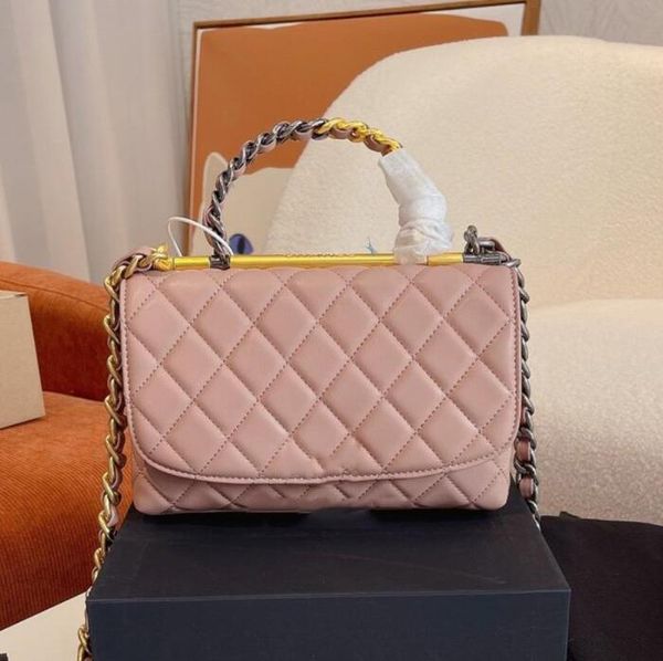 tz lambskin metal two tone handle tote bag quilted gold chain strap crossbody bag medium shoulder bags women's designer handbag 22cm
tz lambskin metal two tone handle tote bag quilted gold chain strap crossbody bag medium shoulder bags women's designer handbag 22cm