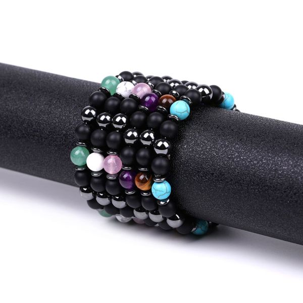 8mm natural stone handmade beaded strands bracelets for men women charm yoga outdoor party club fashion jewelry, Black
8mm natural stone handmade beaded strands bracelets for men women charm yoga outdoor party club fashion jewelry, Black