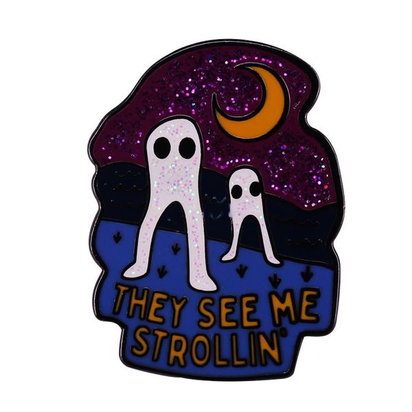they see me strolling ghost enamel pin badges on backpack men women brooch clothing briefcase badges lapel pins, Blue
they see me strolling ghost enamel pin badges on backpack men women brooch clothing briefcase badges lapel pins, Blue