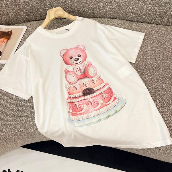women's t-shirt designer star same 22ss new cake teddy bear printed short sleeve t-shirt women's loose casual dca3, White
women's t-shirt designer star same 22ss new cake teddy bear printed short sleeve t-shirt women's loose casual dca3, White