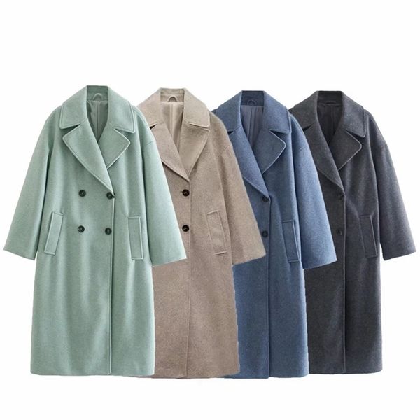 women's wool blends tangada women solid long woolen coat warm thick elegant long sleeve coat female overcoat 6x06 220826, Black
women's wool blends tangada women solid long woolen coat warm thick elegant long sleeve coat female overcoat 6x06 220826, Black