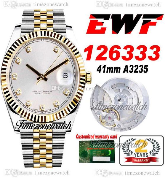 ewf 41mm 126333 a3235 automatic mens watch two tone yellow gold silver diamonds dial jubileesteel bracelet super edition same series warrant, Slivery;brown
ewf 41mm 126333 a3235 automatic mens watch two tone yellow gold silver diamonds dial jubileesteel bracelet super edition same series warrant, Slivery;brown