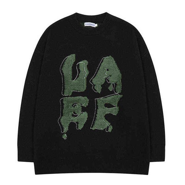 harajuku knitted sweater hip hop hairy letter embroidery sweaters streetwear men women 2022 autumn vintage casual pullover t220730, White;black
harajuku knitted sweater hip hop hairy letter embroidery sweaters streetwear men women 2022 autumn vintage casual pullover t220730, White;black