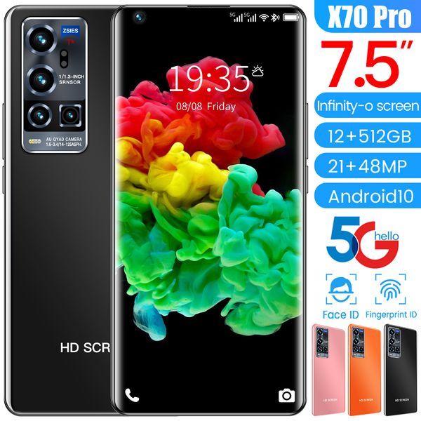 smart phone x70 pro 12gb ram 512gb rom 5g dual sim unlocked smartphone android 10.0 mtk 6799 deca core mobile phones gps
smart phone x70 pro 12gb ram 512gb rom 5g dual sim unlocked smartphone android 10.0 mtk 6799 deca core mobile phones gps