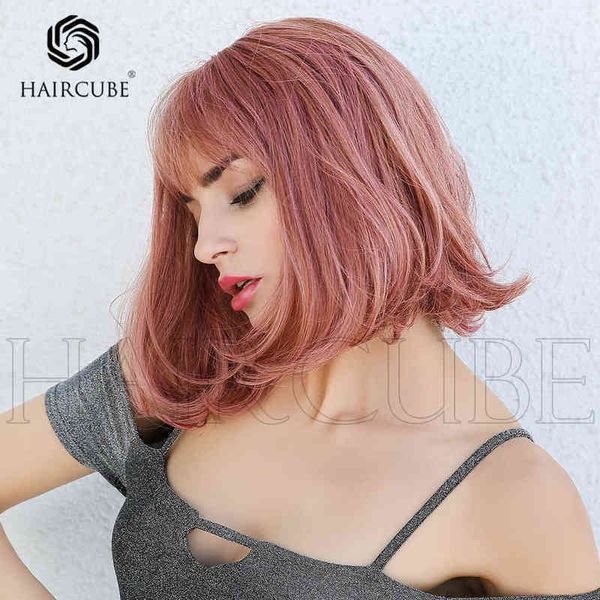 synthetic wigs style fashion trend women's wig air bangs pink bob head short curly wigs daily application 220527, Black
synthetic wigs style fashion trend women's wig air bangs pink bob head short curly wigs daily application 220527, Black