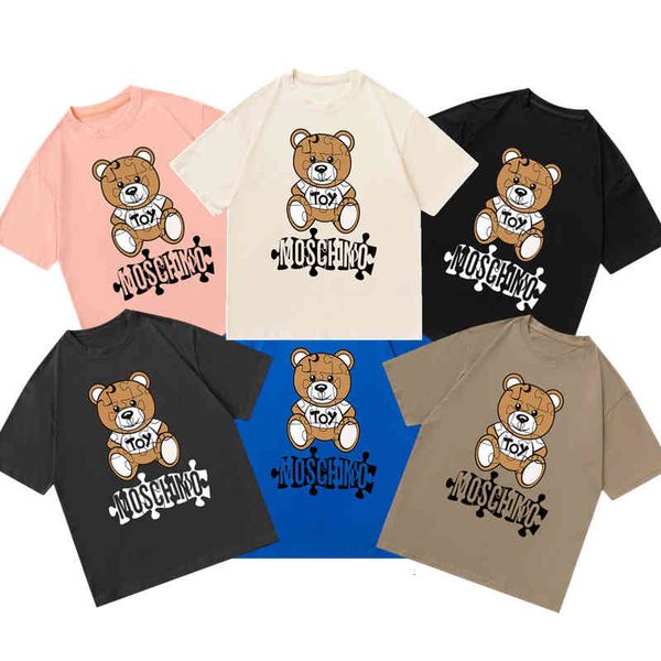 men's t-shirts summer 2022 letter pattern korean loose building block combination bear print men's and women's short sleeve t, White;black
men's t-shirts summer 2022 letter pattern korean loose building block combination bear print men's and women's short sleeve t, White;black