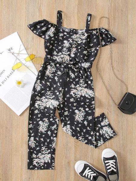 toddler girls allover floral print cold shoulder ruffle trim belted jumpsuit she, Blue
toddler girls allover floral print cold shoulder ruffle trim belted jumpsuit she, Blue