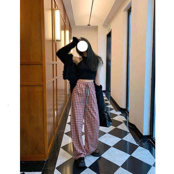 women's pants & capris 2022 drawstring wide leg plaid pants women's spring and summer pink high waist hanging feeling loose thin f, Black;white
women's pants & capris 2022 drawstring wide leg plaid pants women's spring and summer pink high waist hanging feeling loose thin f, Black;white