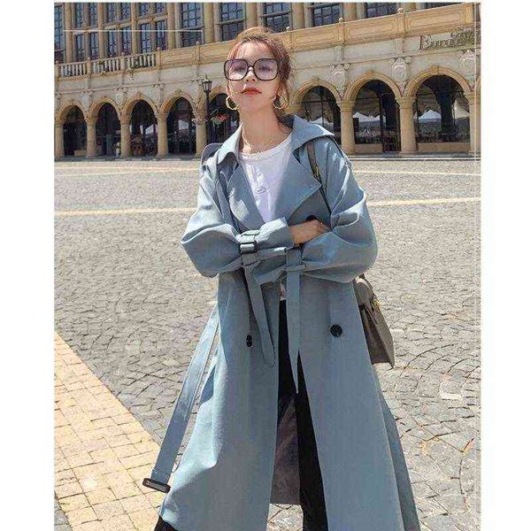 women's trench coats fashion women coat beige blue long with belt spring autumn korean loose outerwear jackets casaco feminino chaqueta, Tan;black
women's trench coats fashion women coat beige blue long with belt spring autumn korean loose outerwear jackets casaco feminino chaqueta, Tan;black