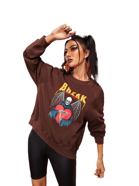 x nomouthh graphic drop shoulder drawstring hoodie y5dd#, Black