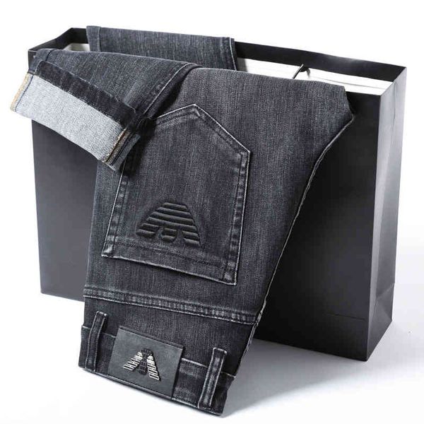 men's jeans men's spring and summer jeans slim fit small foot korean pants aj mhp1, Blue
men's jeans men's spring and summer jeans slim fit small foot korean pants aj mhp1, Blue