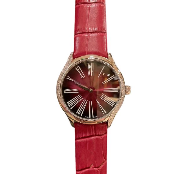 classic fashion women's watch 36mm quartz movement leather strap 316 stainless steel case red lacquer dial 38 full cut diamonds waterpr, Slivery;golden
classic fashion women's watch 36mm quartz movement leather strap 316 stainless steel case red lacquer dial 38 full cut diamonds waterpr, Slivery;golden
