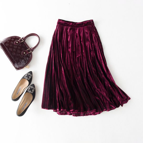 skirts autumn and winter women's style skirt golden velvet pleated casual large swing over the knee a4um, Black
skirts autumn and winter women's style skirt golden velvet pleated casual large swing over the knee a4um, Black