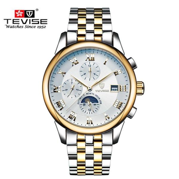 tevise mens watches men automatic mechanical watch self wind stainless steel business military wristwatch relogio masculino, Slivery;brown
tevise mens watches men automatic mechanical watch self wind stainless steel business military wristwatch relogio masculino, Slivery;brown