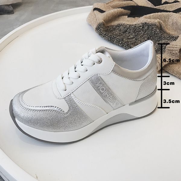 6.5 cm 2022 sneakers women spring autumn round toe thick bottom med heels fashion breathable wedge causal women shoes, Black;yellow
6.5 cm 2022 sneakers women spring autumn round toe thick bottom med heels fashion breathable wedge causal women shoes, Black;yellow