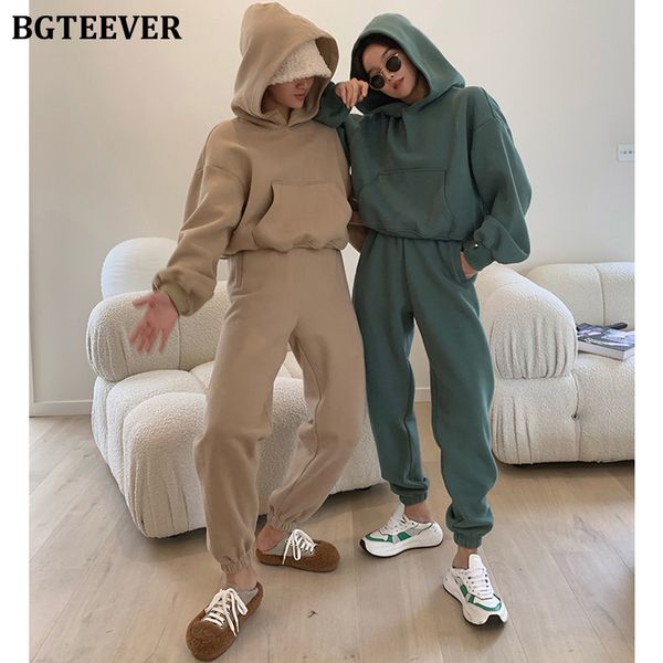 casual thicken velvet loose women tracksuits long sleeve hooded sweatshirt & elastic waist pants ladies 2 pieces set, White
casual thicken velvet loose women tracksuits long sleeve hooded sweatshirt & elastic waist pants ladies 2 pieces set, White