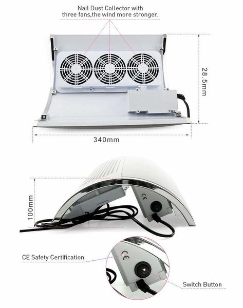 powerful nail suction dust collector low noisy 3/1 fans strong nail vacuum cleaner with 2 dust collecting bag nail art equipment
powerful nail suction dust collector low noisy 3/1 fans strong nail vacuum cleaner with 2 dust collecting bag nail art equipment