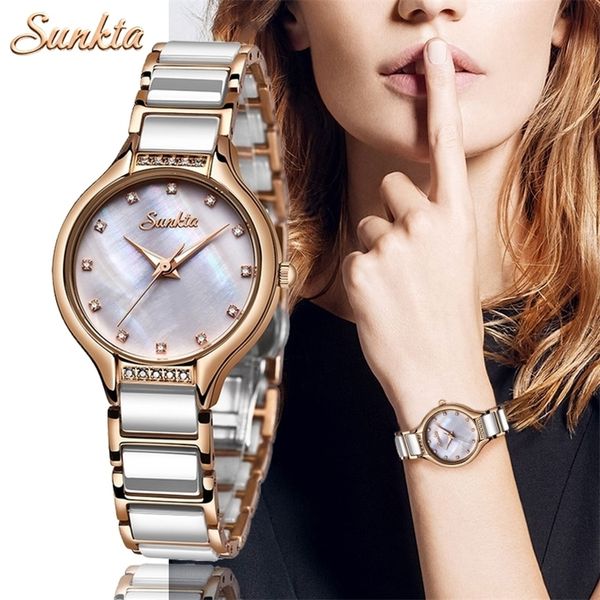 sunkta women watches waterproof simple watch female stainless steel ceramic bracelet watches women dress clock relogio feminino t200420, Slivery;brown
sunkta women watches waterproof simple watch female stainless steel ceramic bracelet watches women dress clock relogio feminino t200420, Slivery;brown