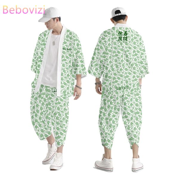 green mahjong print chinese style sets fashion japanese kimono beach harajuku men women cardigan haori asian clothes pant suit, Red
green mahjong print chinese style sets fashion japanese kimono beach harajuku men women cardigan haori asian clothes pant suit, Red