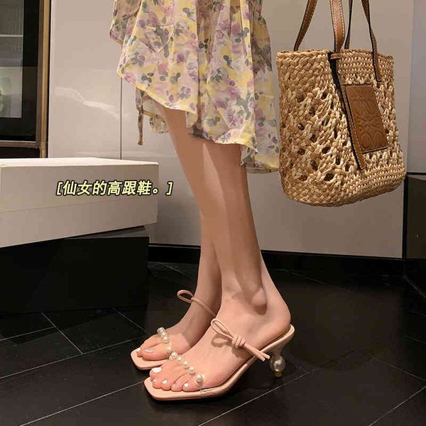 sandals french one-line sandals female thin heel fairy style summer transparent pearl high-heeled leather gtme, Black
sandals french one-line sandals female thin heel fairy style summer transparent pearl high-heeled leather gtme, Black