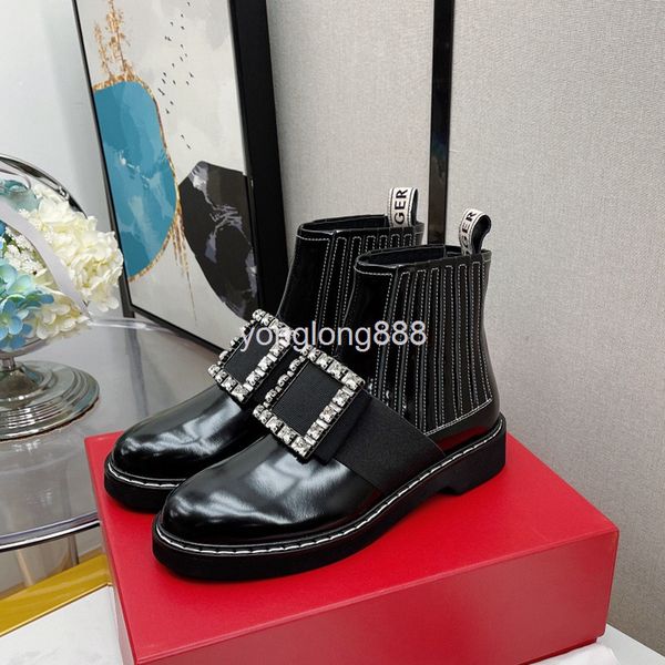 boots ouyang nana's same rv square buckle lacquer leather thick bottom chelsea short boots autumn and winter flat heel, Black
boots ouyang nana's same rv square buckle lacquer leather thick bottom chelsea short boots autumn and winter flat heel, Black