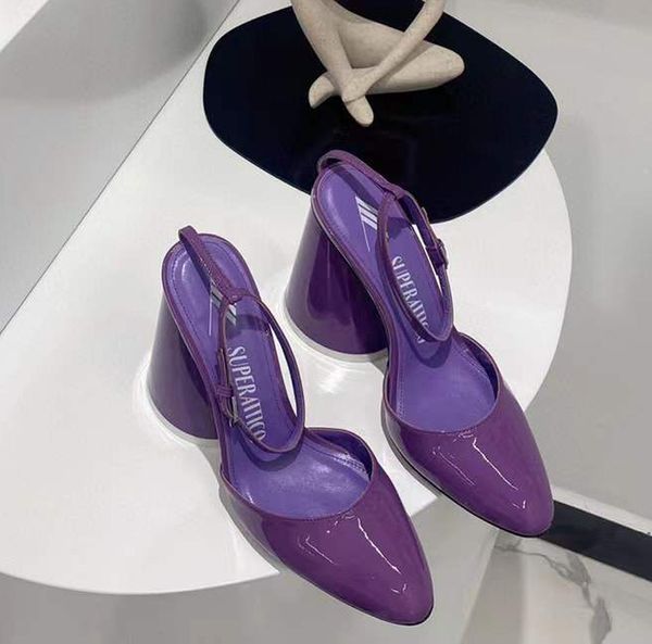 designer shoes the attico shoes 2022 spring new purple patent patent leather strap pumps 95mm sandals women's luxury designers dress sh, Black
designer shoes the attico shoes 2022 spring new purple patent patent leather strap pumps 95mm sandals women's luxury designers dress sh, Black
