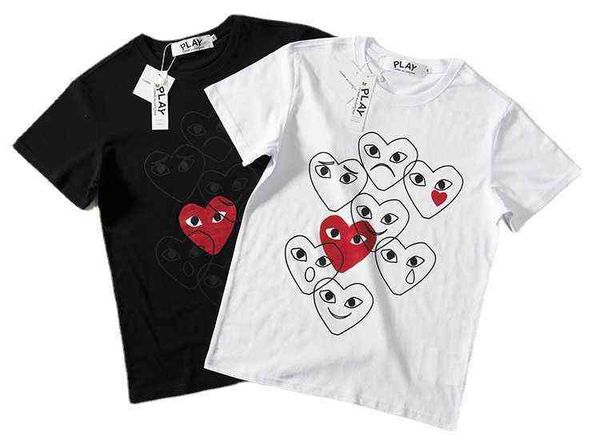 20ss fashion brand chuankubaoling printed lovers' multi love short sleeve, White;black
20ss fashion brand chuankubaoling printed lovers' multi love short sleeve, White;black