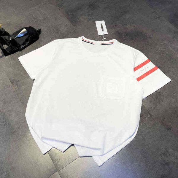 t shirts 22 spring and summer tb fashion brand men's and women's same couple's cotton round neck printed short sleeve casual, White
t shirts 22 spring and summer tb fashion brand men's and women's same couple's cotton round neck printed short sleeve casual, White