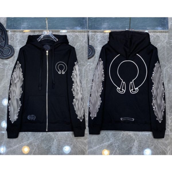 luxury classic designer fashion hoodies mens zipper ch horseshoe sanskrit cross print pullover hooded sweatshirts sweater woman loose jackts, Black
luxury classic designer fashion hoodies mens zipper ch horseshoe sanskrit cross print pullover hooded sweatshirts sweater woman loose jackts, Black