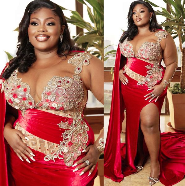 2022 plus size arabic aso ebi red luxurious mermaid prom dresses beaded crystals evening formal party second reception birthday engagement g, Black
2022 plus size arabic aso ebi red luxurious mermaid prom dresses beaded crystals evening formal party second reception birthday engagement g, Black
