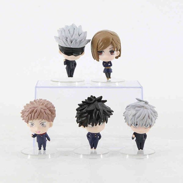 5pcs/set jujutsu kaisen action figure itadori yuji fushiguro megumi anime gojo satoru kugisaki nobara model toys
5pcs/set jujutsu kaisen action figure itadori yuji fushiguro megumi anime gojo satoru kugisaki nobara model toys