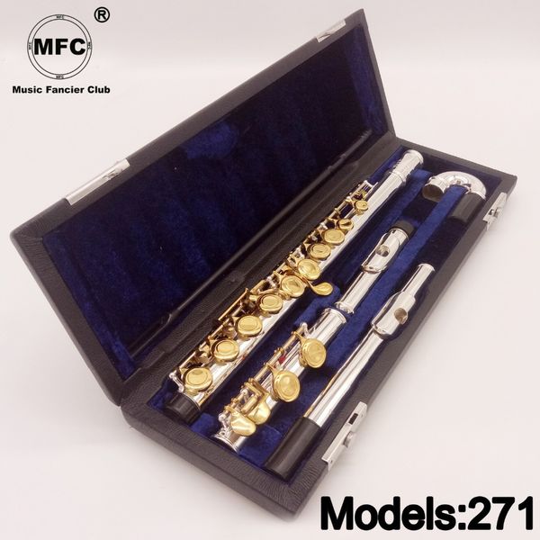 2022 new mfc professional flute 271 silver plated flute gold key intermediate student curved headjoint flutes c leg 16 hole close
2022 new mfc professional flute 271 silver plated flute gold key intermediate student curved headjoint flutes c leg 16 hole close