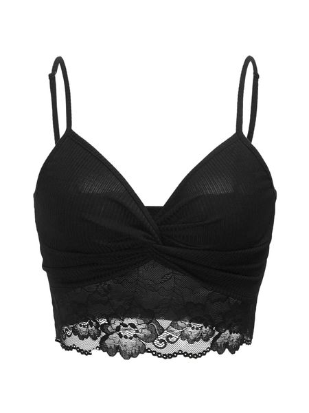 twist front contrast lace cami e7sp#, White
twist front contrast lace cami e7sp#, White