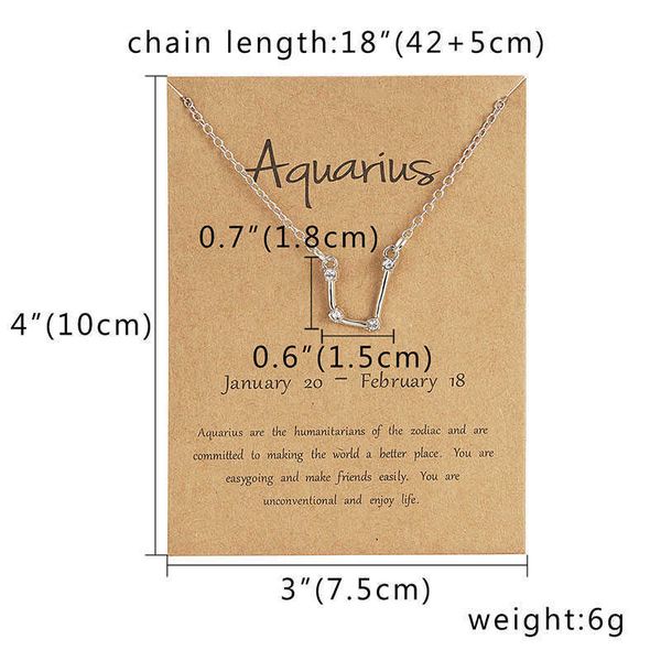 necklace 12 zodiac horoscope sign zircon korean jewelry star astrology women necklace gift with retail card avoid the size problem, Silver
necklace 12 zodiac horoscope sign zircon korean jewelry star astrology women necklace gift with retail card avoid the size problem, Silver