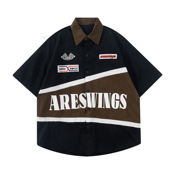 letter color big match streetwear casual summer shirts male and female lapel oversized hawaii short sleeve cotton shirt, White;black
letter color big match streetwear casual summer shirts male and female lapel oversized hawaii short sleeve cotton shirt, White;black