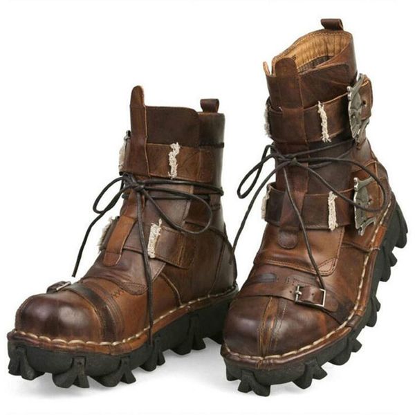 cowhide black brown genuine leather outdoor uniform boots gothic skull punk martin platform boots steampunk shoes boots for men2618
cowhide black brown genuine leather outdoor uniform boots gothic skull punk martin platform boots steampunk shoes boots for men2618