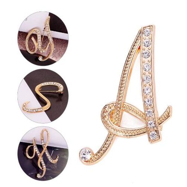 women men a-z letter brooch rhinestones crystal silver color english alphabet metal pins cute jewelry accessories christmas gift gc1107, Gray
women men a-z letter brooch rhinestones crystal silver color english alphabet metal pins cute jewelry accessories christmas gift gc1107, Gray