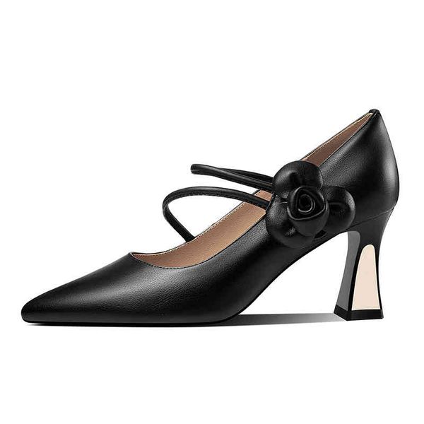 dress shoes autumn and winter women's shoes pointed thick heels flowers four seasons commuting cow leather shallow mouth single gx50, Black
dress shoes autumn and winter women's shoes pointed thick heels flowers four seasons commuting cow leather shallow mouth single gx50, Black