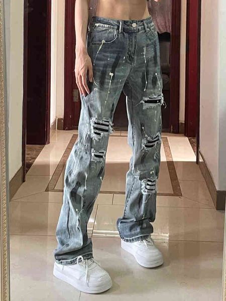 hiphop street old ripped jeans high street baked street in tij oversize american retro straight loose wide blowjob jeans l220726, Blue
hiphop street old ripped jeans high street baked street in tij oversize american retro straight loose wide blowjob jeans l220726, Blue