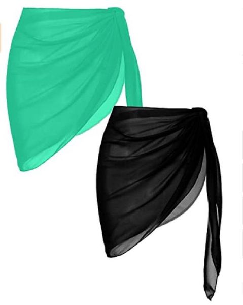 women short sarongs chiffon see-through bikini cover up sunscreen wrap scarf shawl beach sheer swimwear sarong dress solid ruffle casual dre, White;black
women short sarongs chiffon see-through bikini cover up sunscreen wrap scarf shawl beach sheer swimwear sarong dress solid ruffle casual dre, White;black