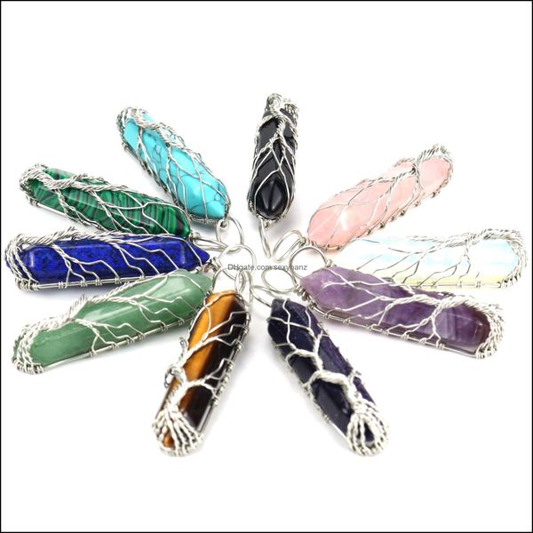pendant necklaces pendants jewelry healing crystal natural stone hexagon pillar charms twine tree of life wire w dh1od, Silver
pendant necklaces pendants jewelry healing crystal natural stone hexagon pillar charms twine tree of life wire w dh1od, Silver
