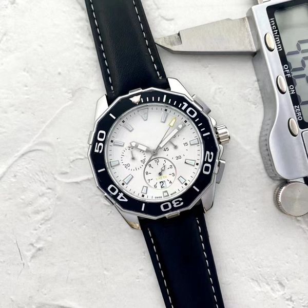 men luxury watch six stitches all dials work automatic quartz watches european brand chronograph clock fashion leather strap montre de luxe, Slivery;brown
men luxury watch six stitches all dials work automatic quartz watches european brand chronograph clock fashion leather strap montre de luxe, Slivery;brown